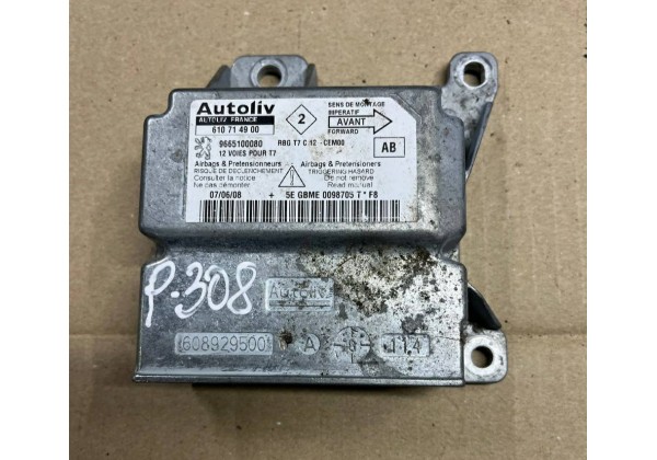 Блок управління подушками безпеки AIRBAG Peugeot 308, 07-13, 9665100080, 610714900