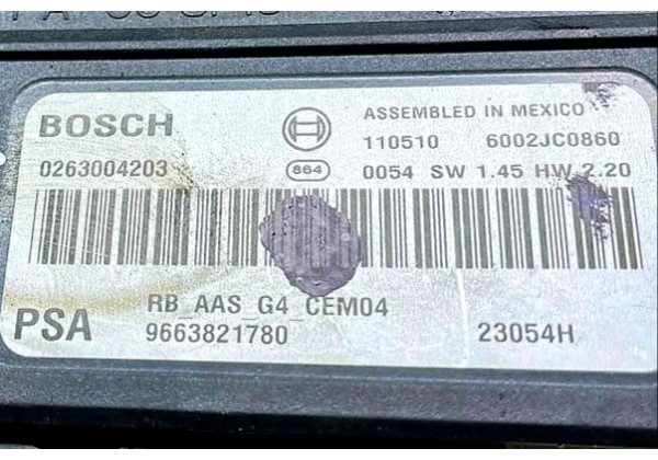 Блок управління парктроніком Citroen, Peugeot, 9663821780, 0263004203