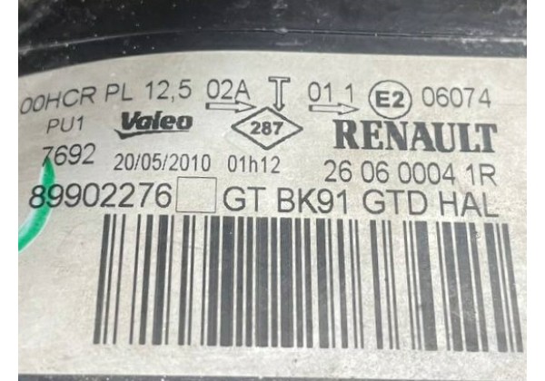 Фара передня ліва Renault Laguna 3, 260600041R, 89902276