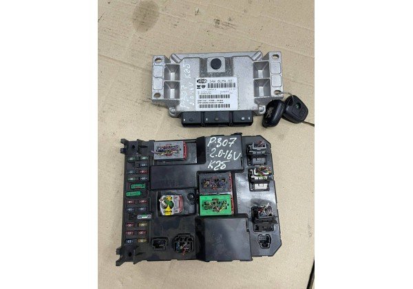 Комплект запалювання, ЕБУ, комп'ютер Peugeot 307, 2.0 16V, CC, кабріолет, 9649578780, 9653347180, 9651197480, 9651196780