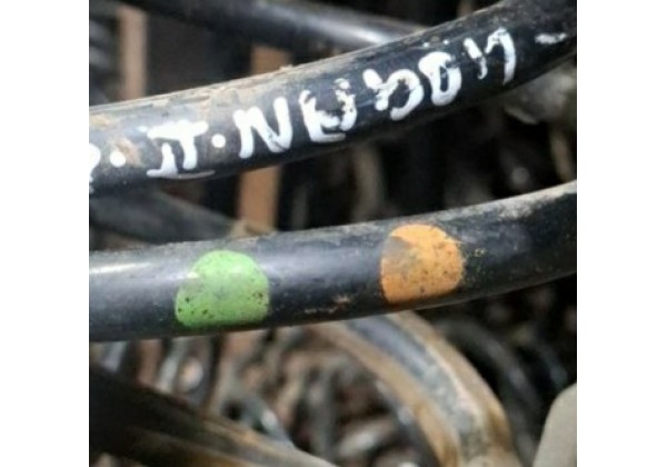 Пружина передня Renault Logan 2, Sandero 2, 0.9 TCe, мітки: зелена, помаранчева, 540107253R