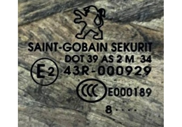 Скло лівої передньої дверки Peugeot 308, T7, 07-13, SW, HB 5 дв, 9201K8