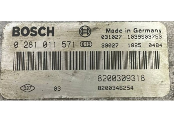 Комплект запалювання Renault Laguna 2, 2.2 DCi, 0281011571, 8200309318, 8200346254, 8200309031, 8200292641, 8200283814