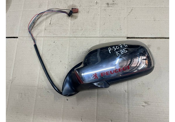 Дзеркало ліве електричне Peugeot 307, 7 pin, хромоване
