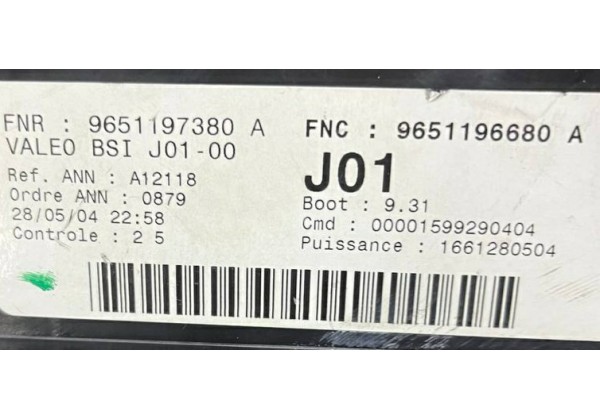 Комплект запалювання, ЕБУ, комп'ютер Citroen C5, 2.0 16V, IAW6LP108, 9650623180, 9655956880, 9651197380, 9651196680