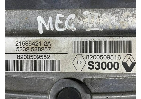 Комплект запалювання, ЕБУ, комп'ютер, Renault Megane 2, Scenic 2, 1.6 16V, 8200509516, 8200509552, 21585421-2A, 8200412548