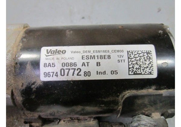 Стартер 1.2 THP Peugeot 208,2008,301,308,3008, Citroen C2,C3,C4,9674077280,ESM18E8,Valeo
