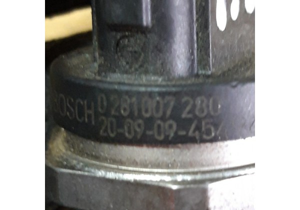 Датчик тиску палива в паливній рейці Renault 1.5 Blue DCi, Euro-6, 0281007280, 8201637186