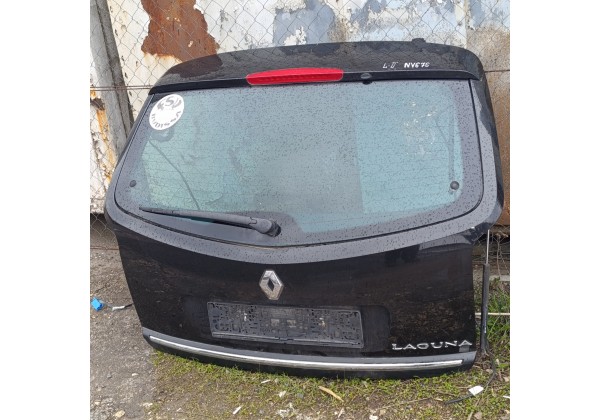 Кришка багажника комплектна, без замка, Рено Лагуна 2 рестайл, комбі, колір NV676, скло відкривне