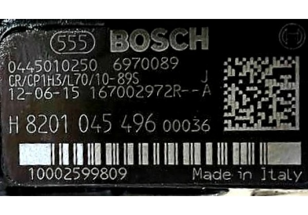 Паливний насос високого тиску, ПНВТ Renault Master 3, Megane 3, Scenic 3, Trafic 3, 1.6, 2.0, 2.3 DCi, 8201045496, 0445010250, 167002972R