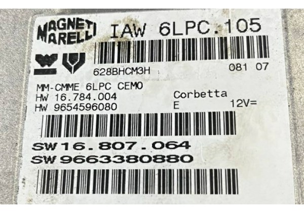 Комплект запалювання, ЕБУ, комп'ютер Peugeot 207, 1.4 16V, 9663380880, 9654596080, 9659285380