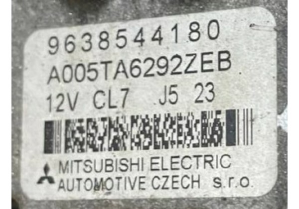 Генератор Citroen C2, C3, Peugeot 1007, 206, 207, 307, 1.1 - 1.6 i, Mitsubishi, 70A, 12V, 9638544180, A005TA6292ZEB
